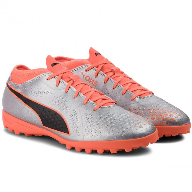 Puma One 4 Syn TT 104751 01 Uomo Argento/Arancione/Nero - Scarpe calcetto