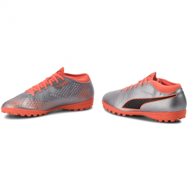 Puma One 4 Syn TT 104751 01 Uomo Argento/Arancione/Nero - Scarpe calcetto