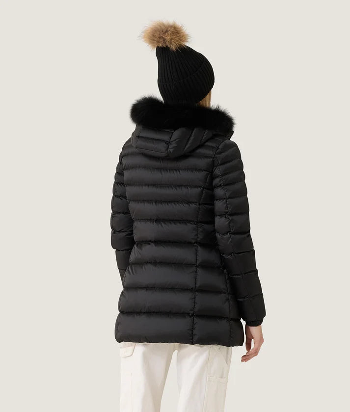 RefrigiWear Mead W98118 G06000 Donna Nero - Piumino Lungo