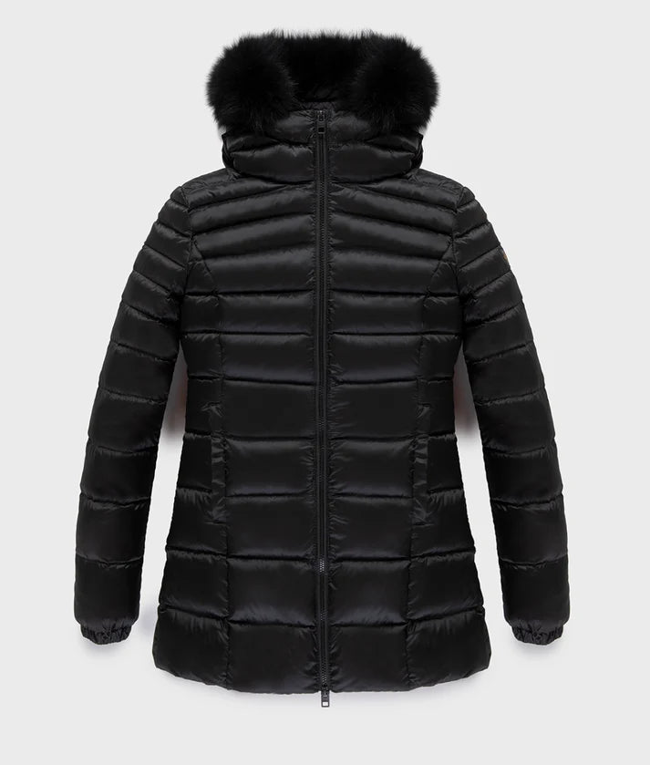 RefrigiWear Mead W98118 G06000 Donna Nero - Piumino Lungo