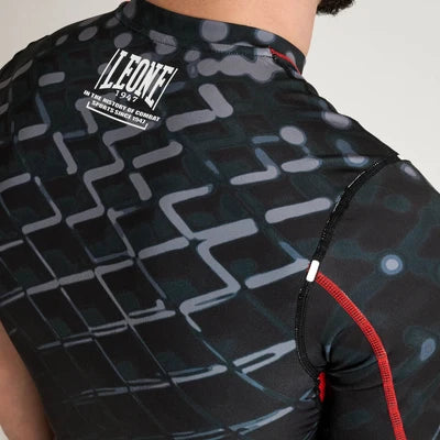 Leone RASHGUARD MANICHE CORTE UOMO MMA CAGE AB971 grigio