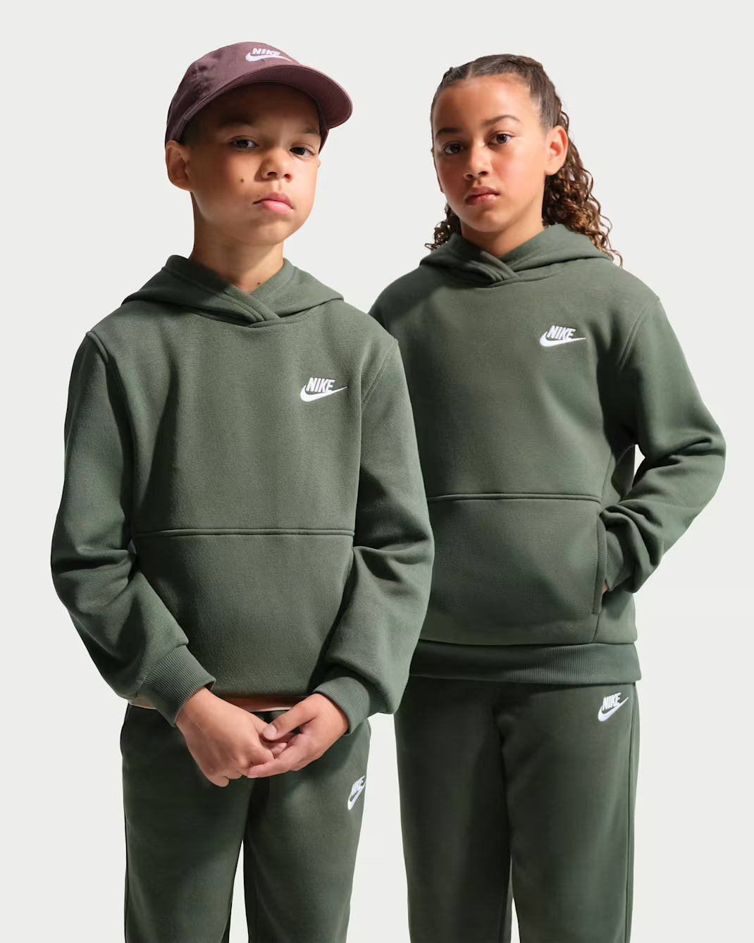 Nike Sportswear Club Fleece felpa co cappuccio junior FD3000-305 verde