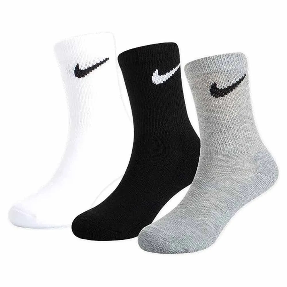Nike calza junior Basic Pack RN0027-W2F bianco, nera e grigia