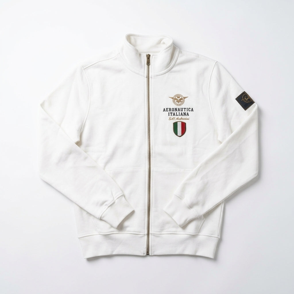 Aeronautica Italiana Felpa Uomo 011213U LATTE - Esplora l'Eccellenza Italiana