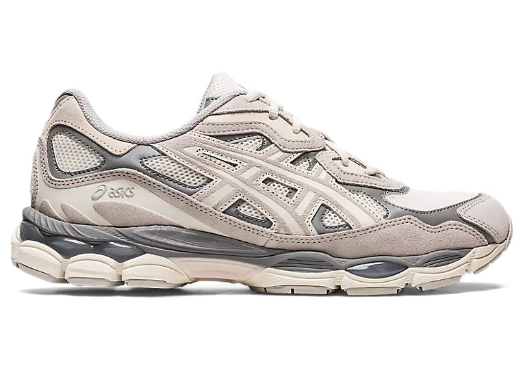 Asics scarpa sneakers da uomo Gel-NYC 1201A789-103 crema-grigio