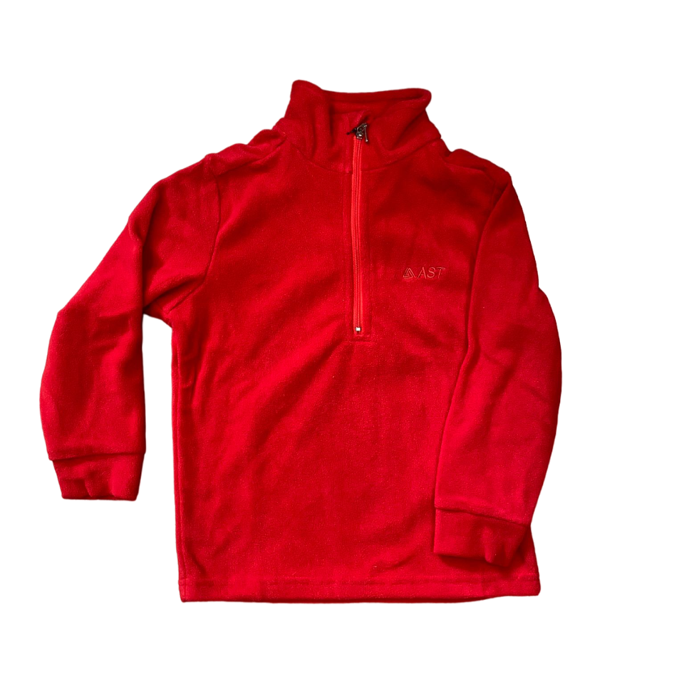 Astrolabio maglia in pile mezza zip da bambina YH7J 746 rosso