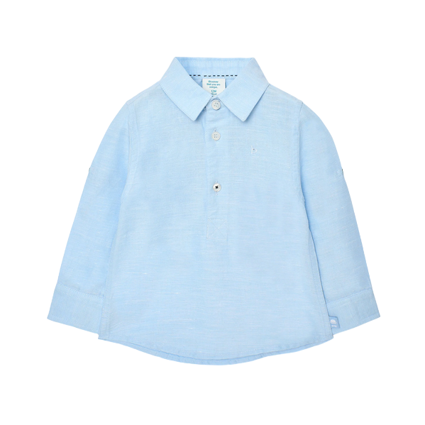 Boboli Camicia di lino da neonato 718433 2294 blu