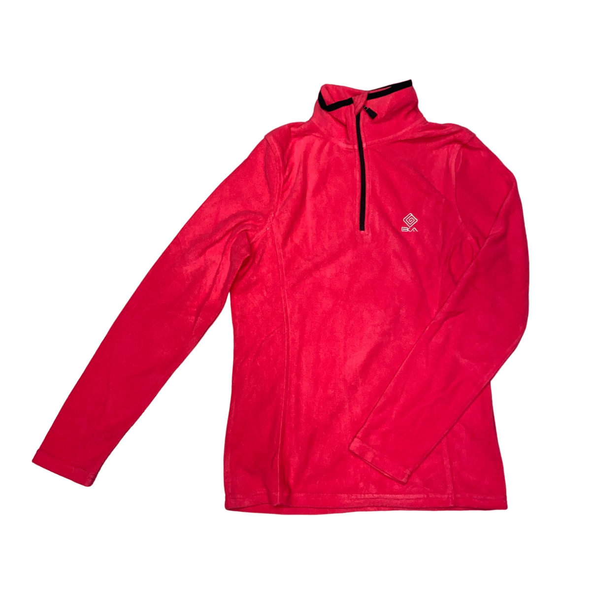 Brekka maglia mezza zip in micropolar fleece corallo