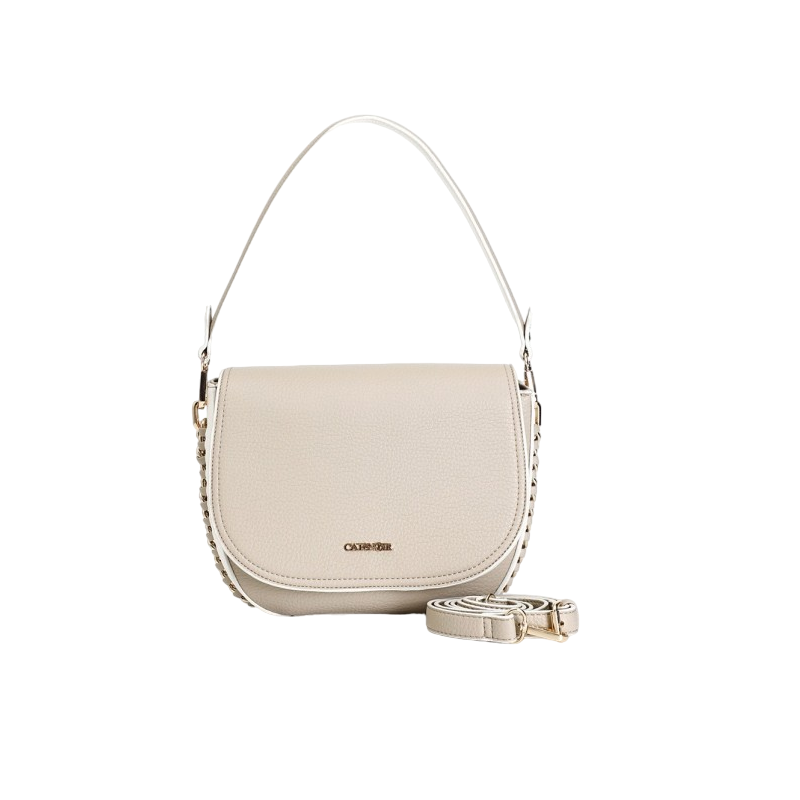 CafèNoir borsa da donna con pattina e catena infilata c3IA0603 M005 tortora