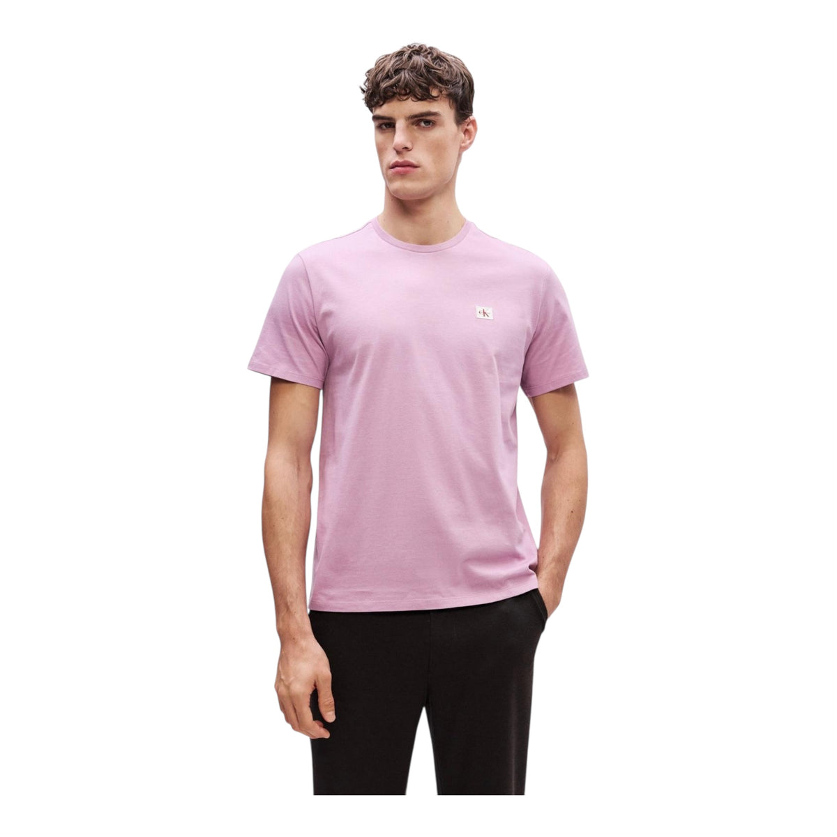 Calvin Klein - T-shirt basic - LV04RC272 F5I Orchidea avanti logo 