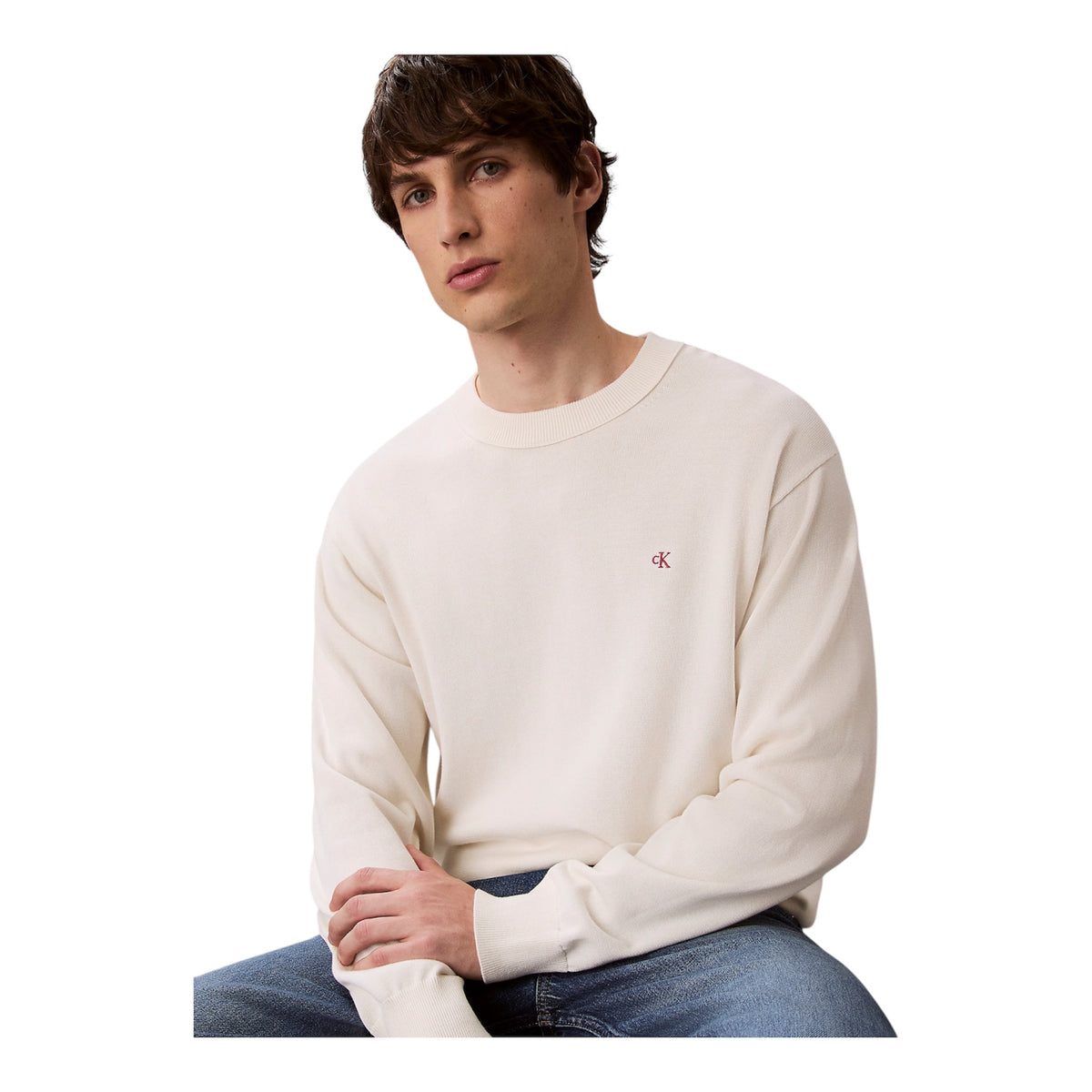Calvin Klein Maglione con monogramma taglio relaxed LV04RC309G YAS tofu