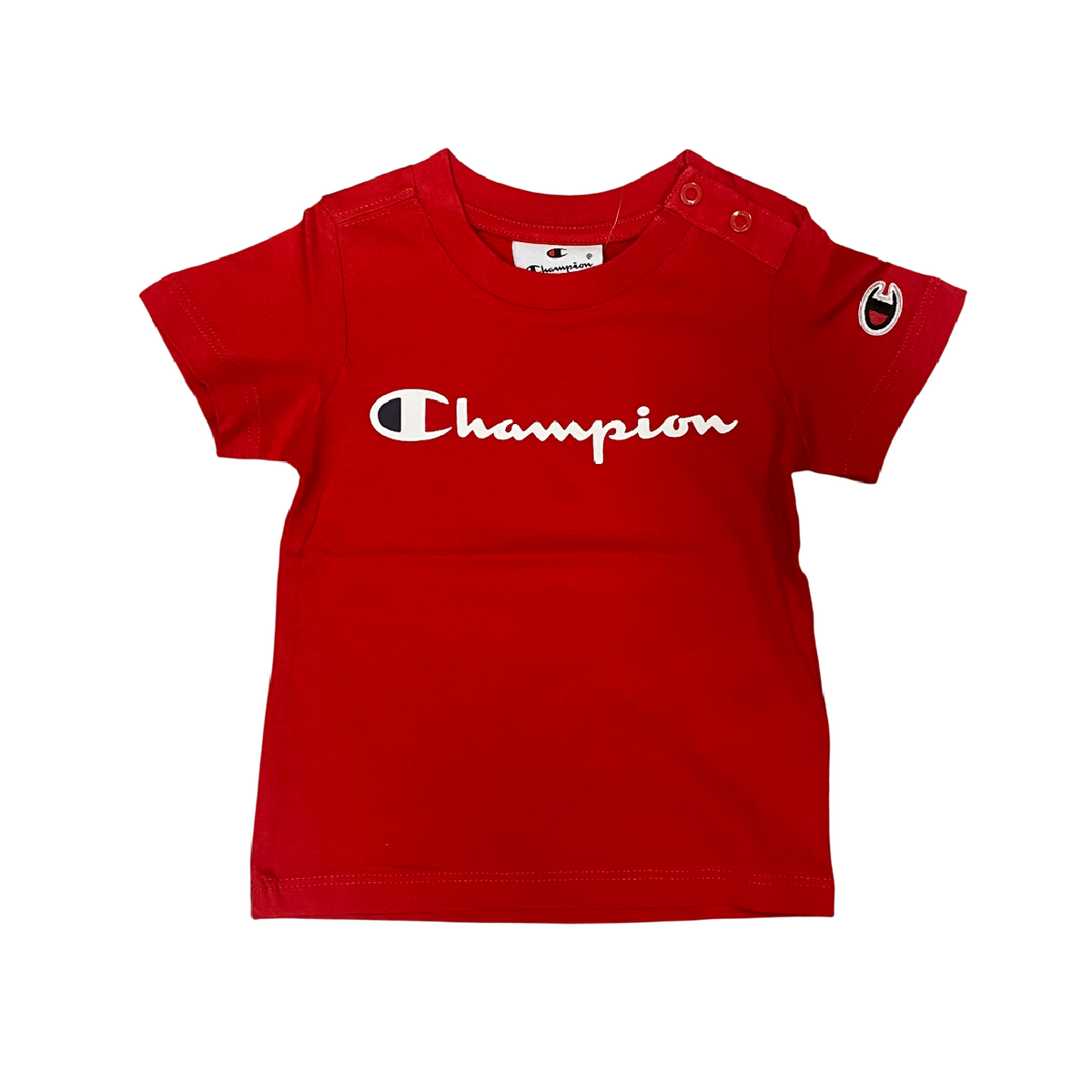 Champion 3 magliette manica corta da bambina 306900 RS069 rosso-panna-rosa