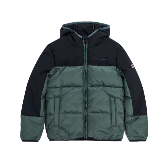Champion giubbotto da ragazzi con cappuccio 306571 GS510 grigio nero