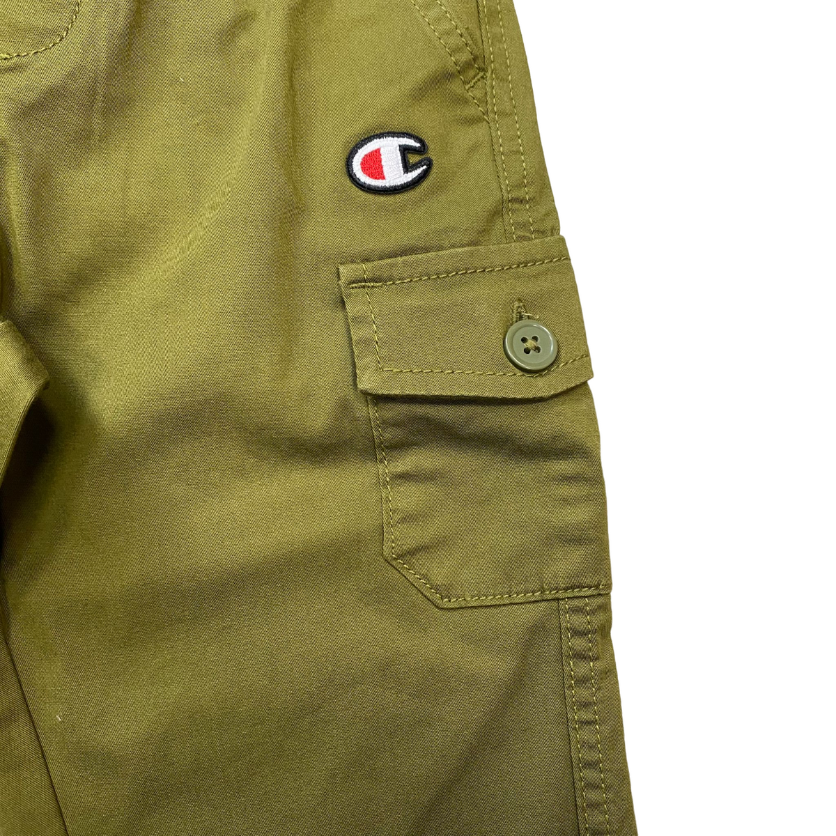 Champion pantalone sportivo Cargo con elastico e tasconi da ragazzo 306767 GS573 verde oliva