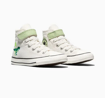 Converse Chuck Taylor All Star Easy-On Dinos A15898C Bianco Verde coppia avanti