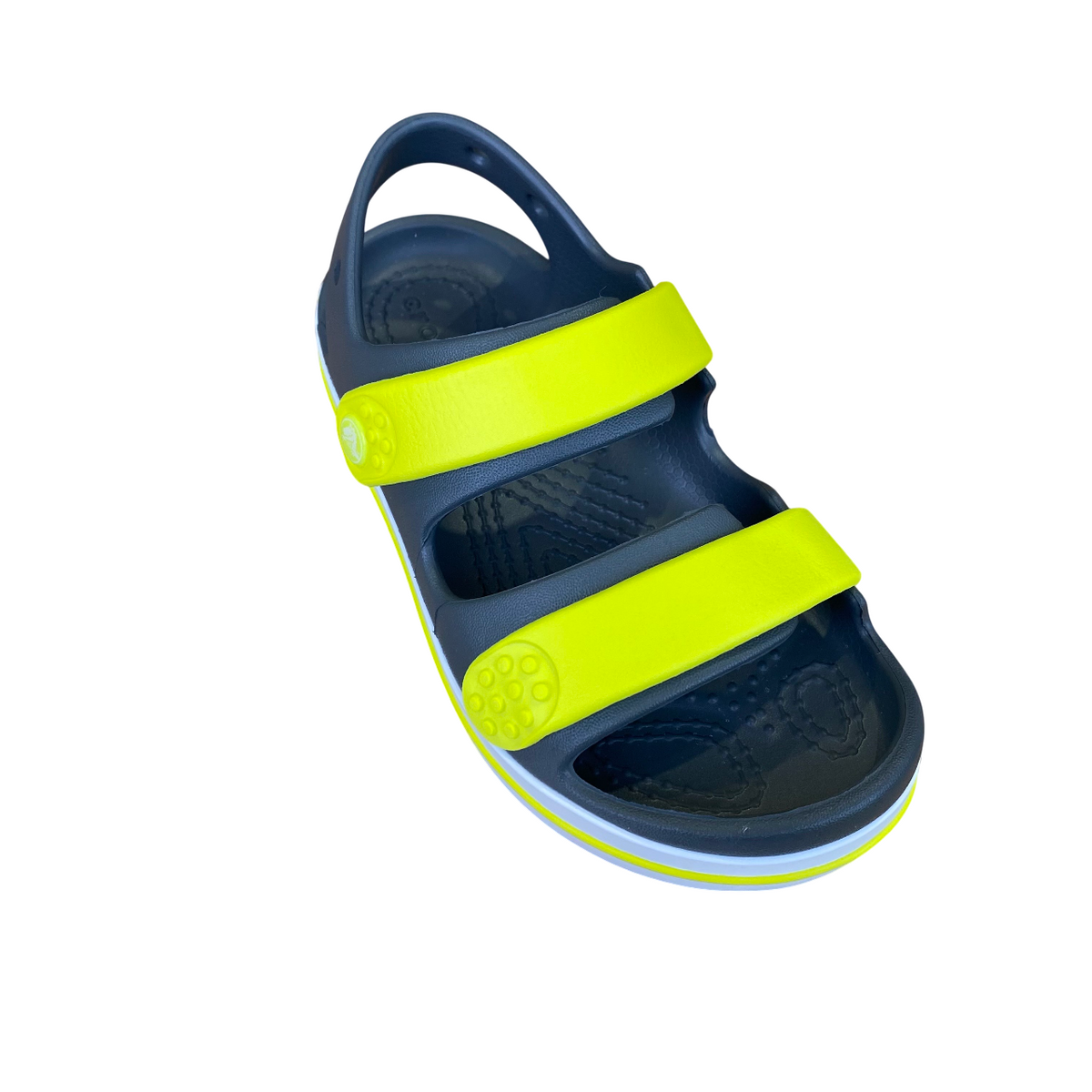 Crocs sandalo da bambino Crocband Cruiser 209424-1NJ grigio-verde acido