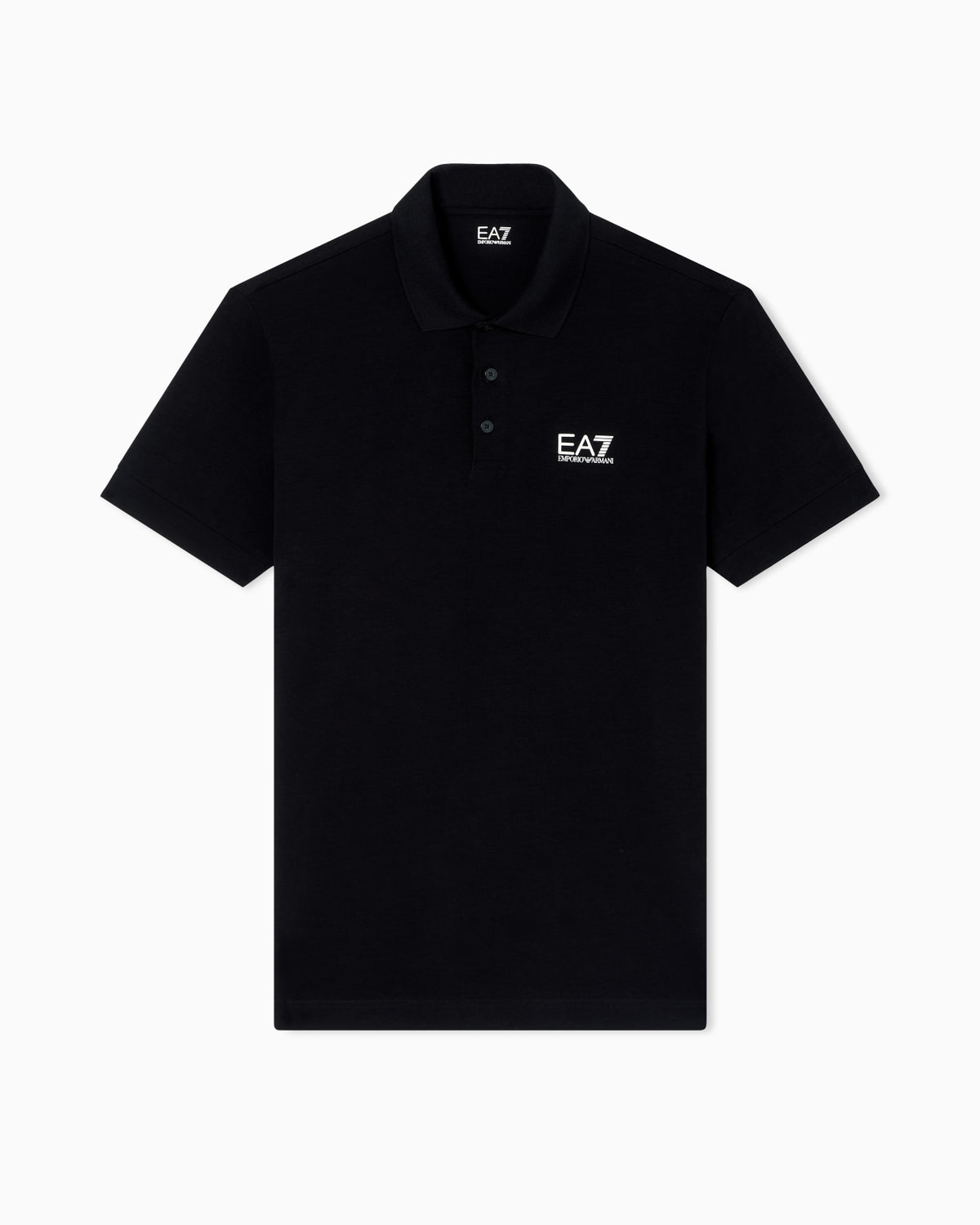 EA7 Emporio Armani Polo da uomo Core Identity in cotone stretch 8NPF14 PJVQZ 1200 nero