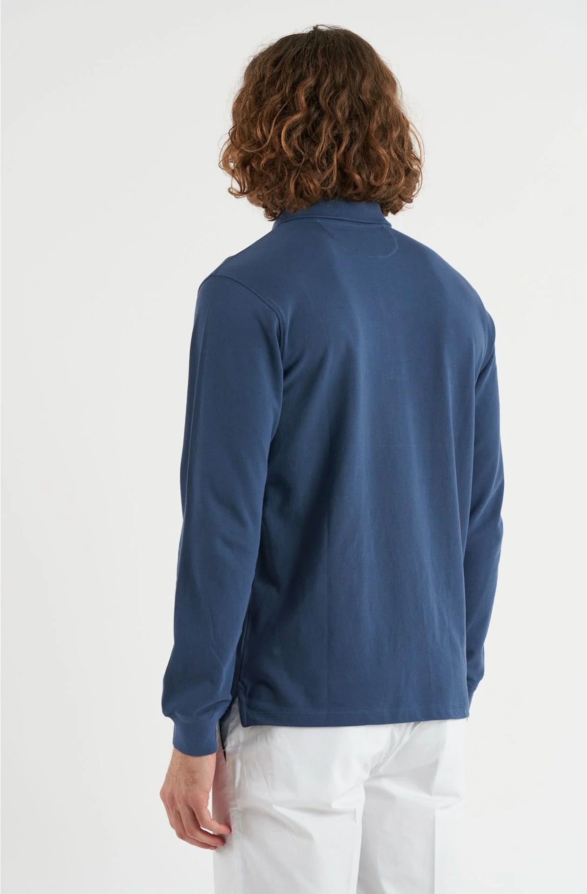 Marina Militare Polo Manica Lunga Uomo Blu Chiaro Regular Fit - MYL0203-009