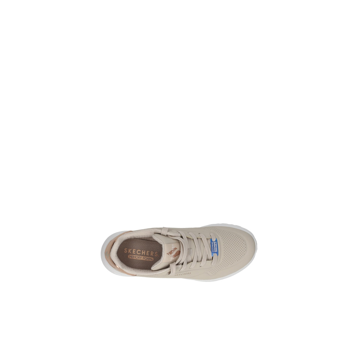 Skechers scarpa sneakers da donna Uno Lite Shimmer Along 177291 NAT natural