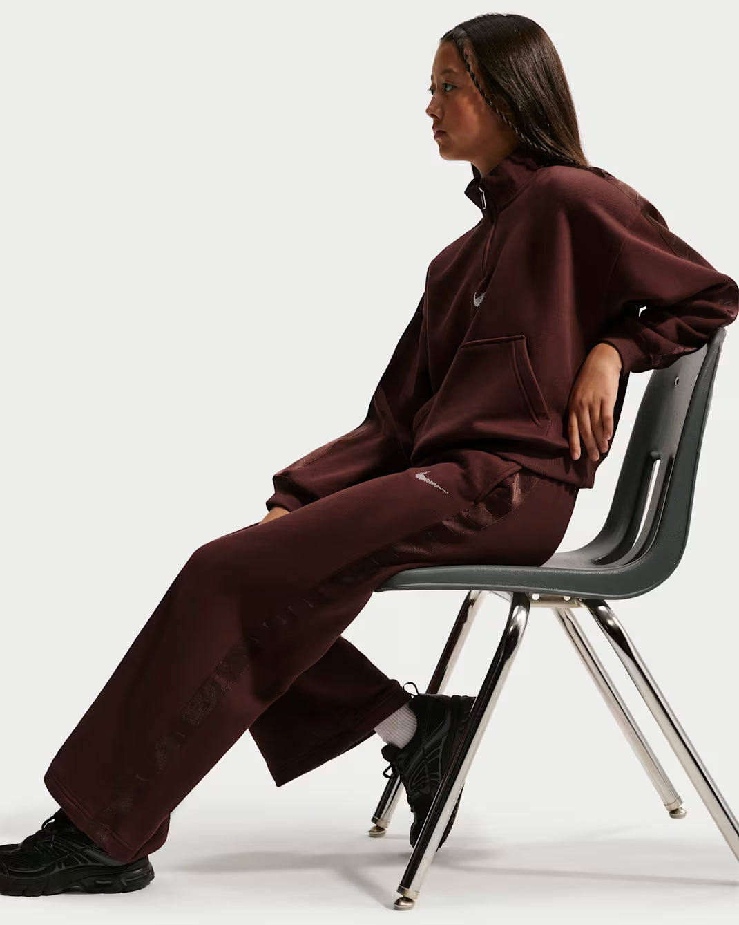 Nike pantalone sportivo da ragazza Studio Fleece IM4983-658 bordeaux