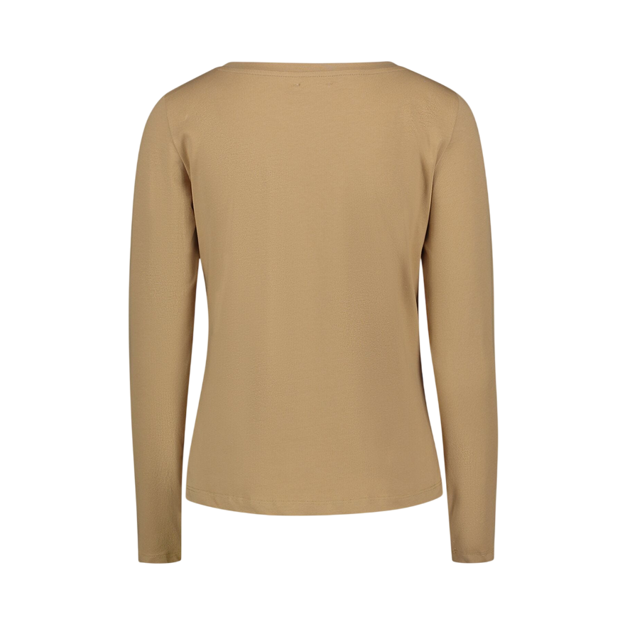 Gaudì T-shirt 521BD64014 beige: T-shirt Donna con Strass e Borchie - posteriore