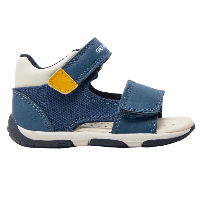 Geox sandalo da bambino Tapuz B450XB 05410 C4B2G blu giallo
