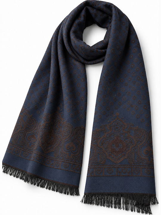 Hamaki-Ho sciarpa da uomo SPI230H BNM blu-navy