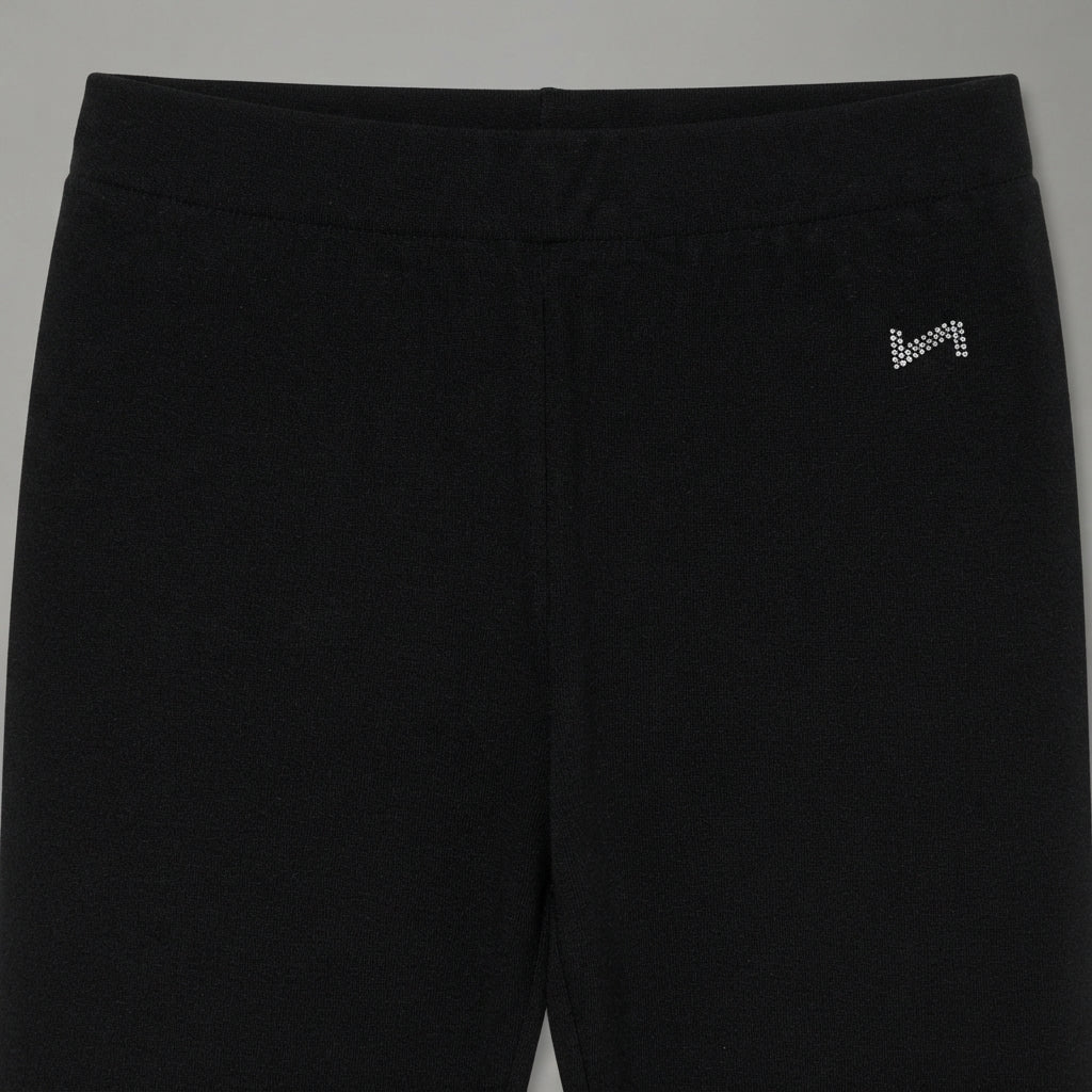 Hangar93 pantalone sportivo da donna fuseaux a zampa Z634D nero