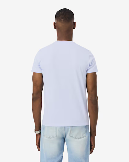 Lacoste T-shirt Uomo Cotone Pima Celeste Manica Corta - TH6709-00 J2G