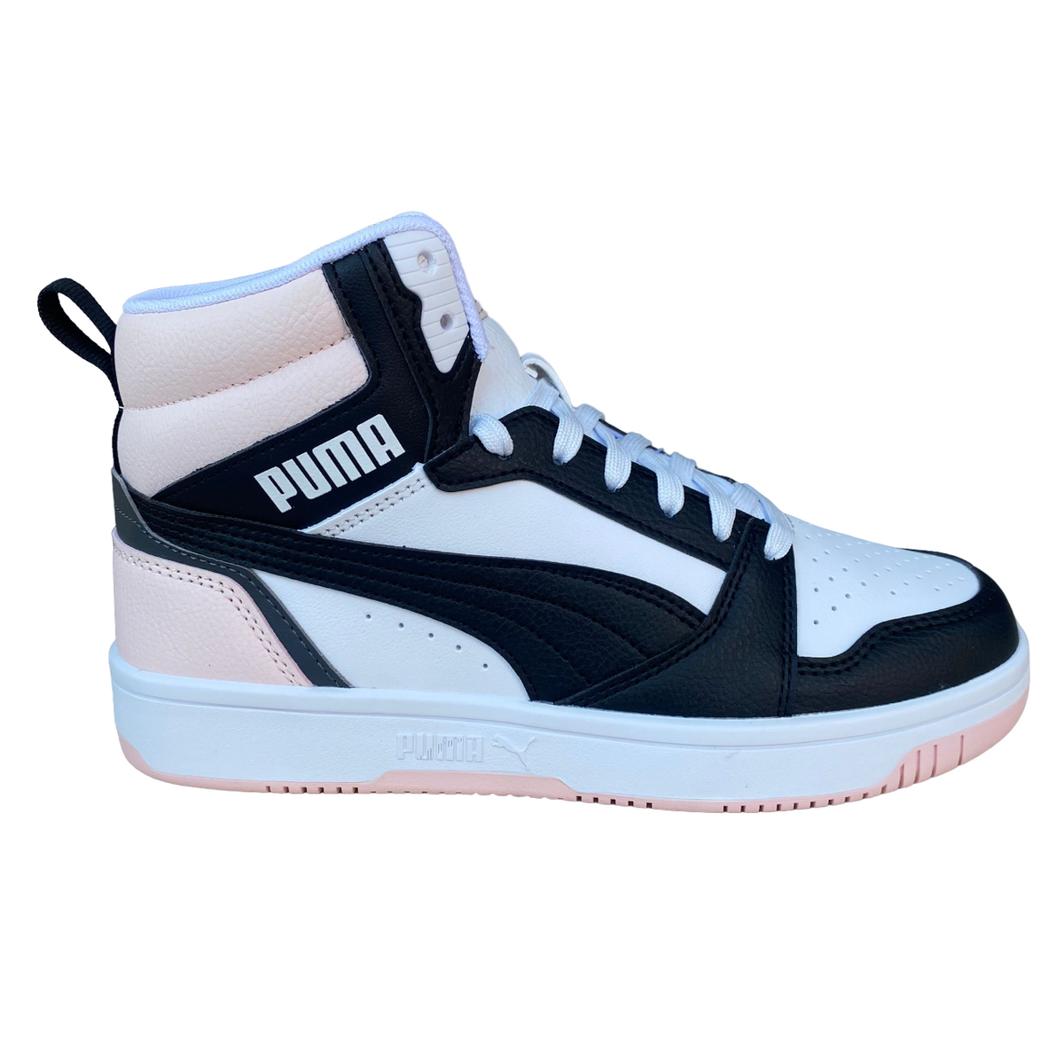 Puma Scarpa sneakers da donna Rebound v6 392326-14 bianco-nero-rosa chiaro