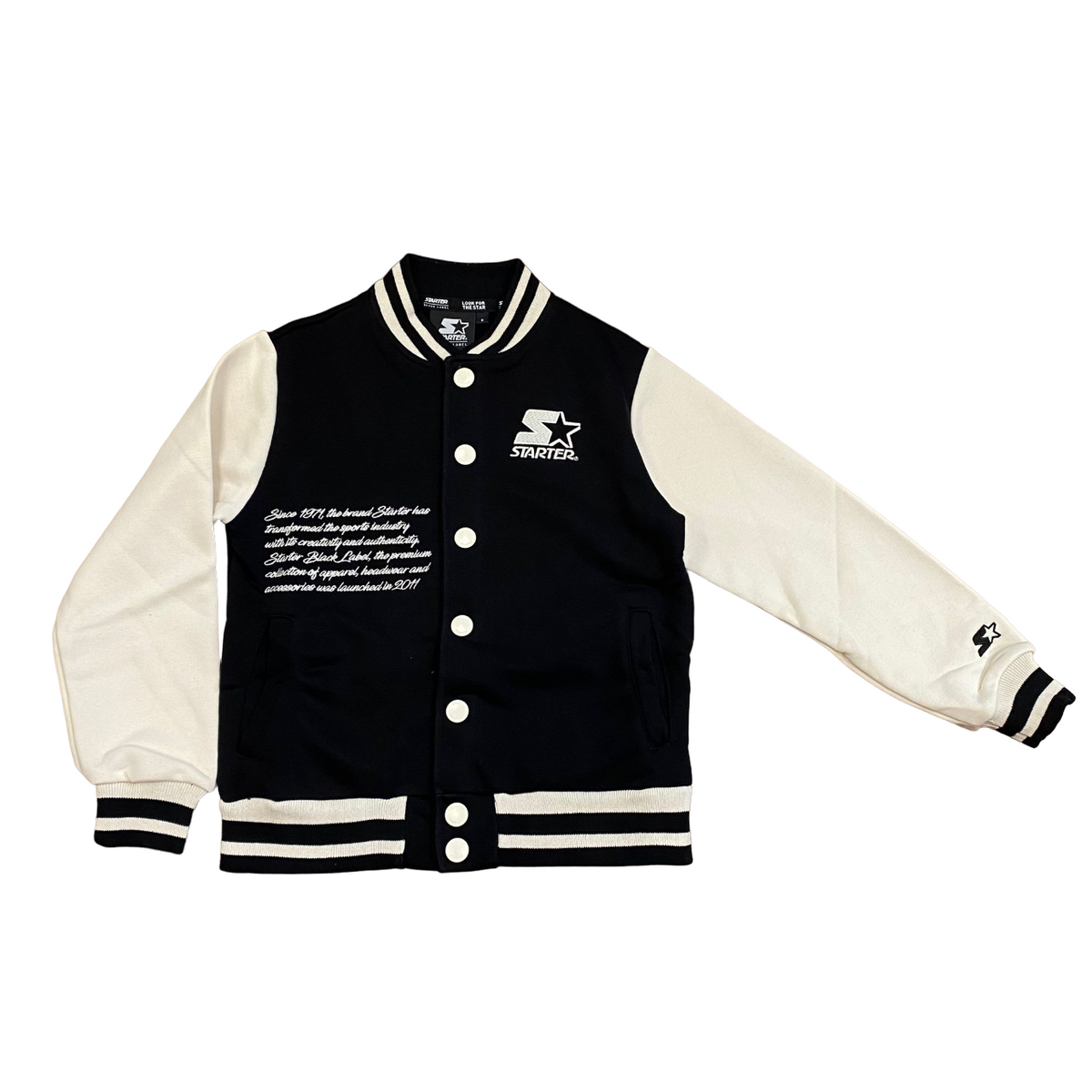 Starter giubbino bomber in felpa da ragazzi 1106 UB ST neroStarter giubbino bomber in felpa da ragazzi 1106 UB ST nero