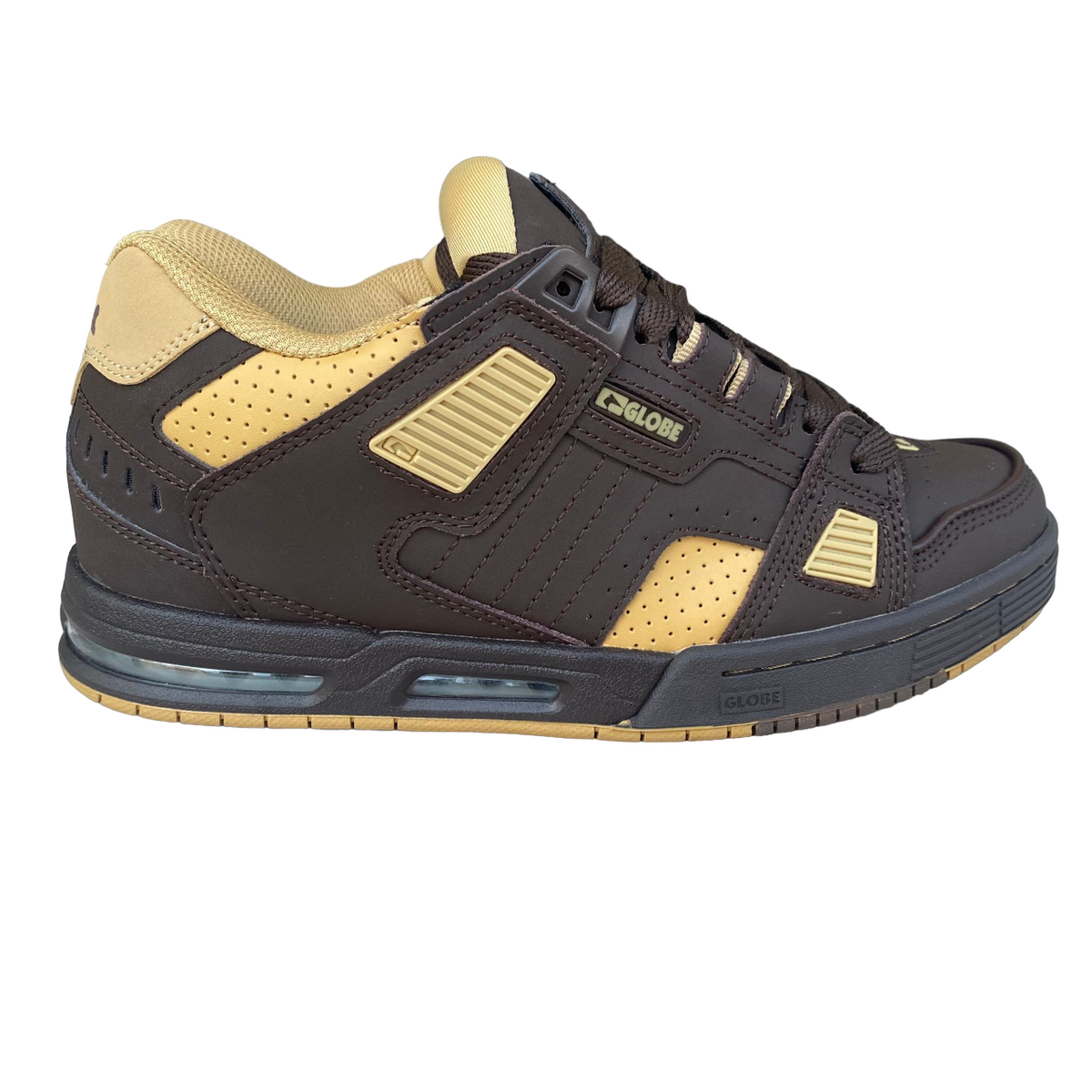 Globe scarpa sneakers da skateboard da uomo Sabre GBSABR 17350 rovere scuro-curry