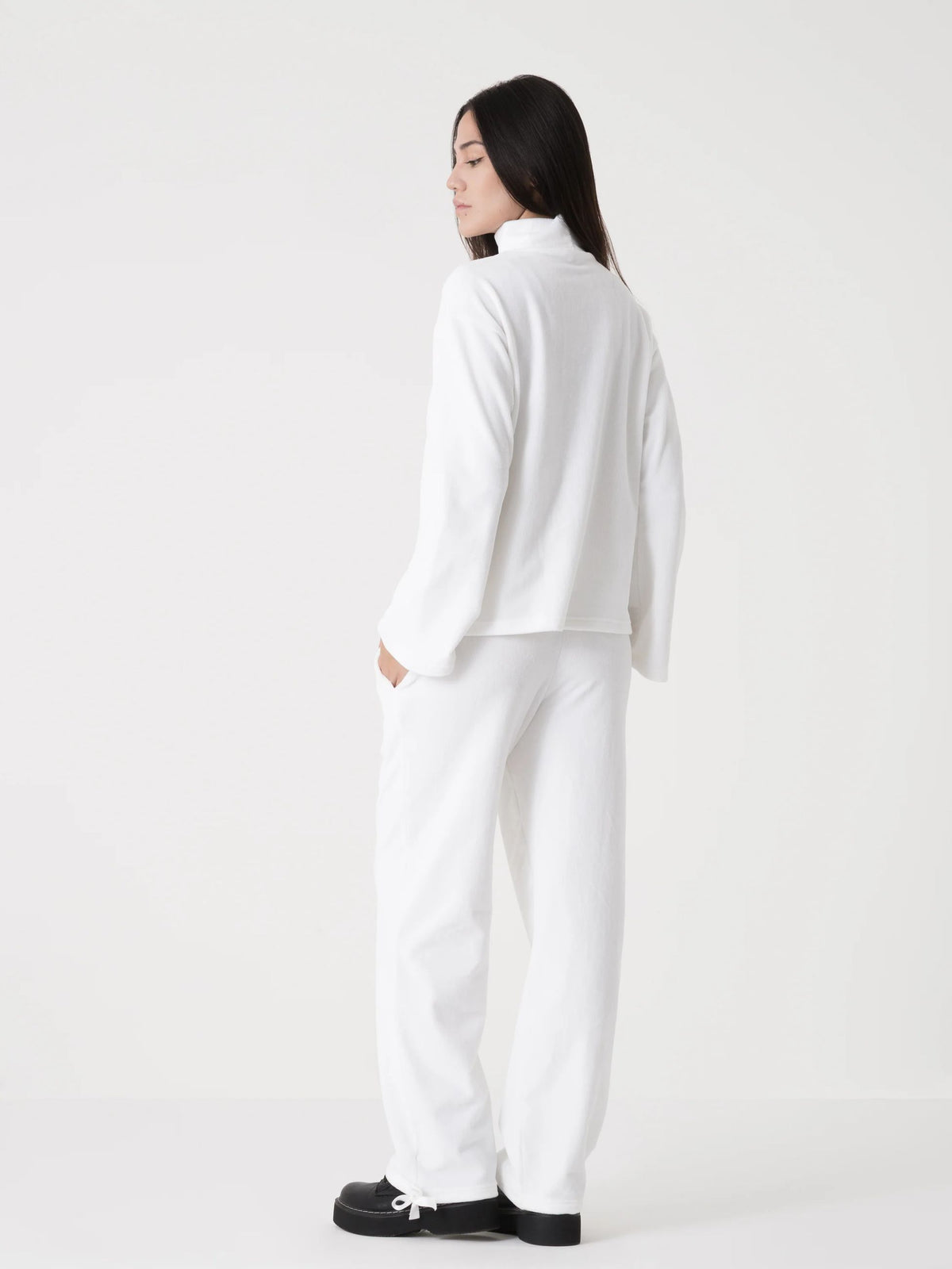 Dimensione Danza Ciniglia 41D238E86 1100 Donna Bianco - Pantaloni