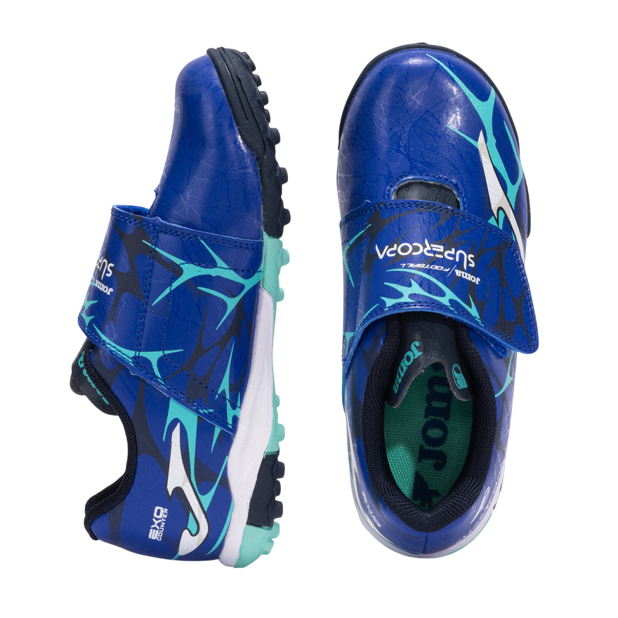 Joma - Scarpe Calcio Turf Junior Super Copa Jr 25 Turf Blu - alto