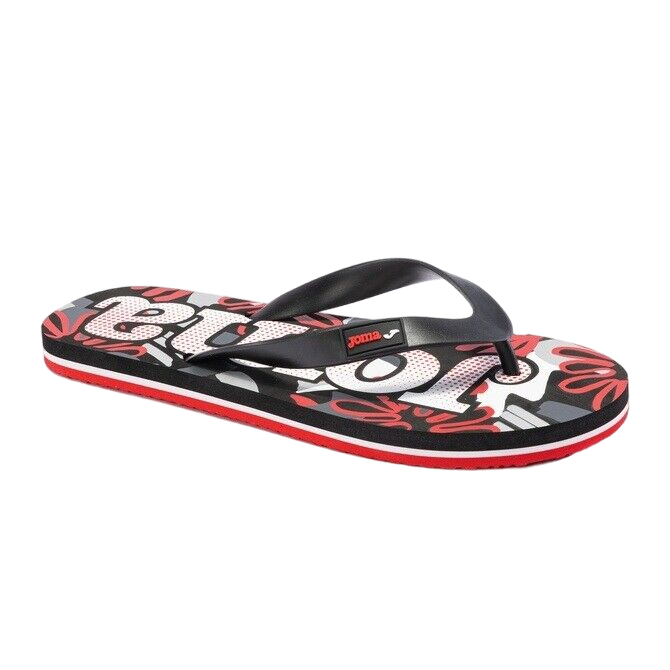 Joma ciabatta infradito da uomo Water 2401 nero-rosso