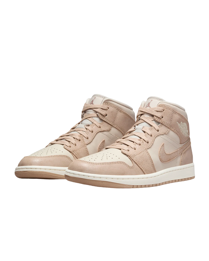 Jordan scarpa sneakers da adulti AirJordan 1 Mid SE beige-marroncino chiaro