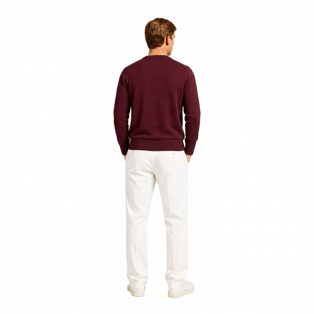 Hamaki-Ho maglioncino girocollo da uomo MI3233H BMEL bordeaux