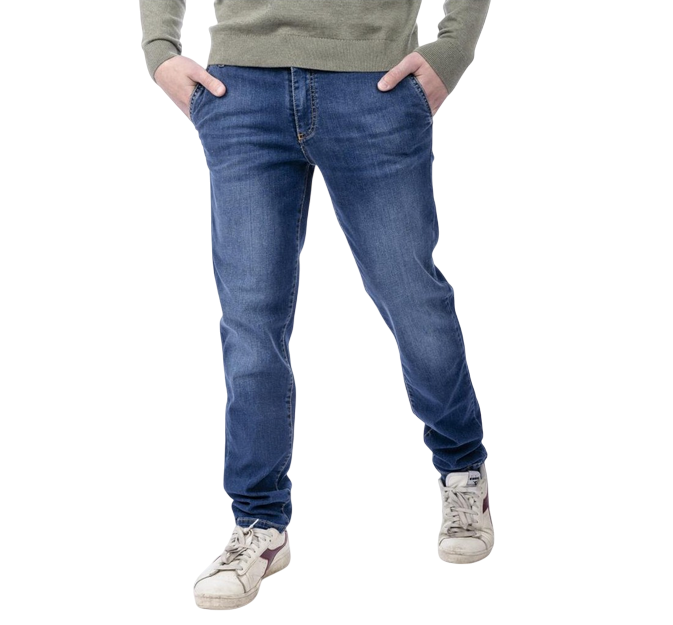Klixs Jeans Mike 01154HX Blu Slavato - Pantalone jeans uomo denim elasticizzato