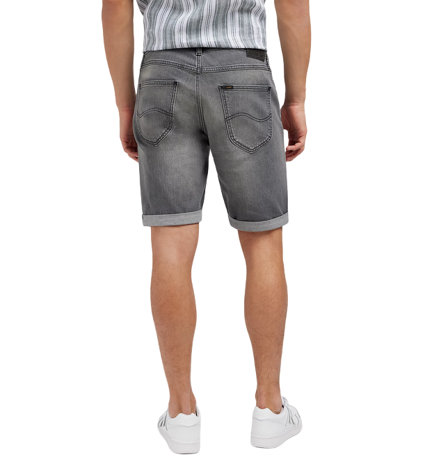 Lee pantaloncino in jeans da uomo 5 tasche 112349330 nero slavato grigio reto