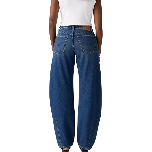 Levi’s – Jeans Donna Baggy Barrel Dad 0039A0001 Denim Blu | Loose Fit, Vita Alta, Comfort Vintage Street - retro