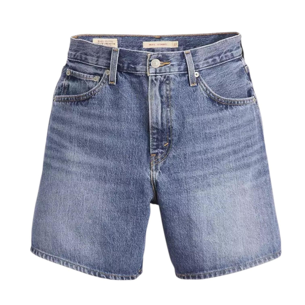 Levi's Short oversize a vita alta A93110005 Worn Memory Short-Blu