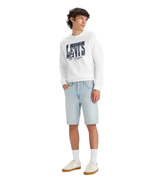 Levi's pantaloncino in jeans da uomo 405 398640138 blu chiaro