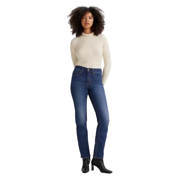 Levi's pantalone jeans da donna dritti a vita alta 724 188830304 blu