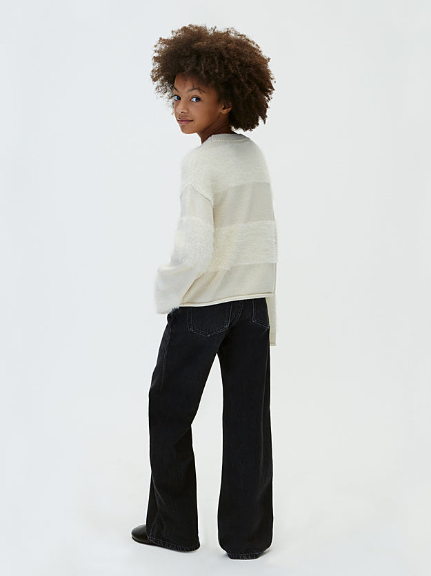 Calvin Klein jeans junior High Rise Wide Leg LVCKFJC08G 1BY nero