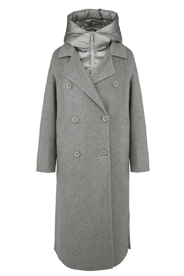 Bomboogie Cappotto da donna in lana e nylon Copenaghen CW9147TWLA6 529 grigio