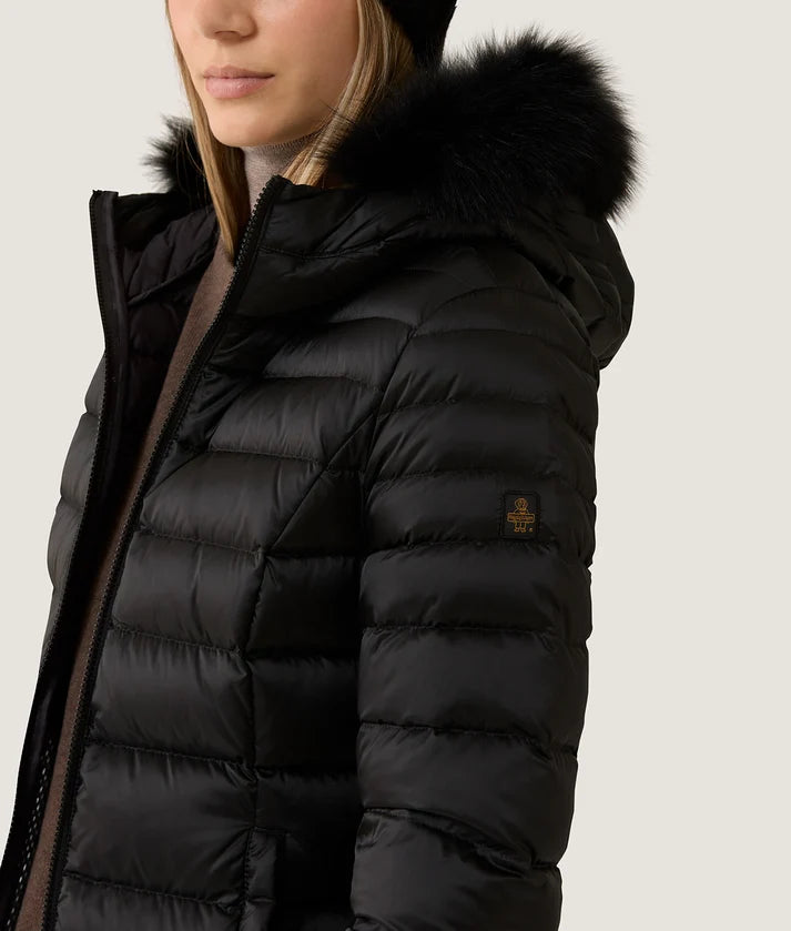 RefrigiWear Mead W98118 G06000 Donna Nero - Piumino Lungo