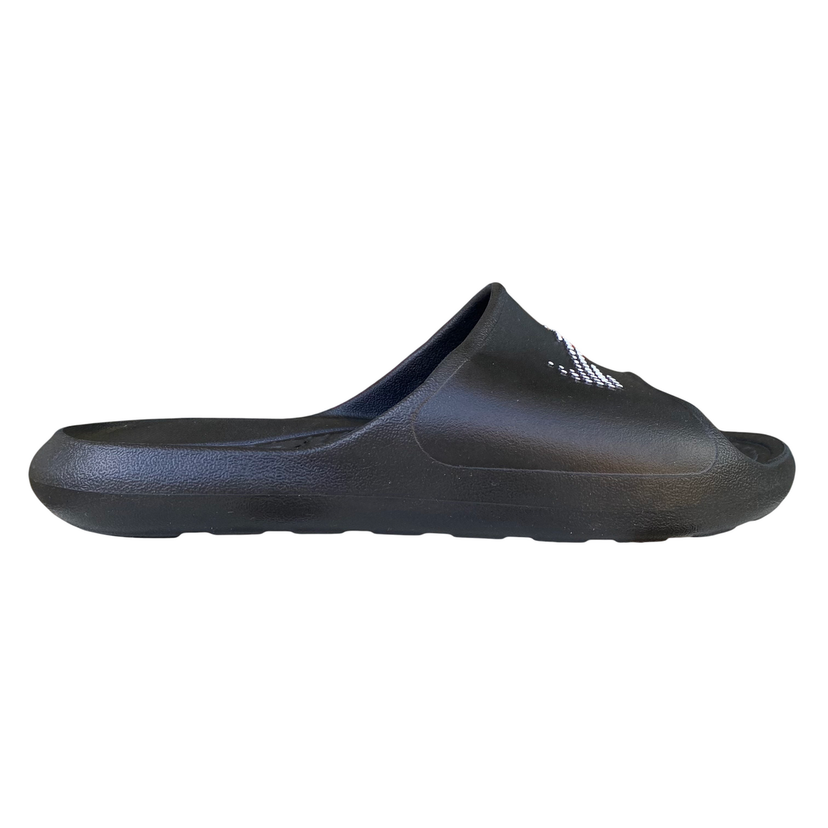 Ciabatta da uomo Nike Victori One Shower Slide CZ5478-001 colore nero con logo swoosh bianco
