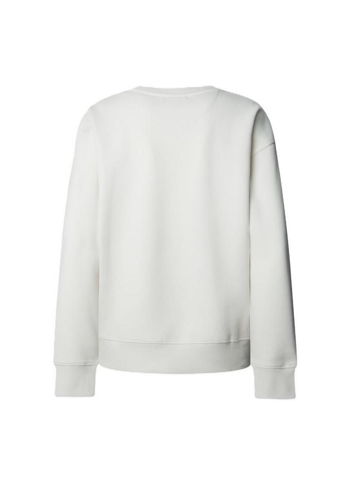 Pepe Jeans Felpa Donna BEDA PL5800023 805 Grigio Chiaro - Felpa Girocollo Casual e Comfort - retro