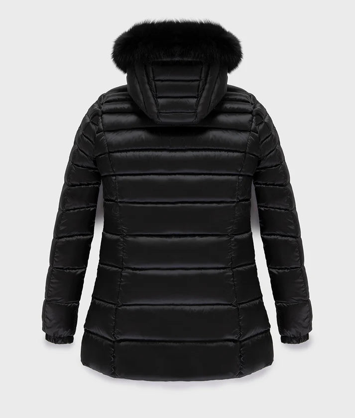 RefrigiWear Mead W98118 G06000 Donna Nero - Piumino Lungo