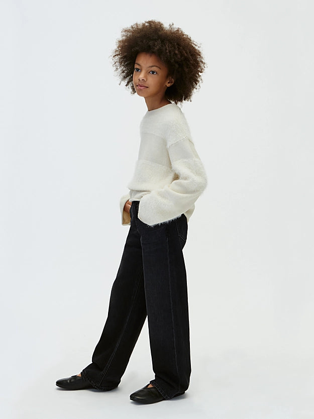 Calvin Klein jeans junior High Rise Wide Leg LVCKFJC08G 1BY nero
